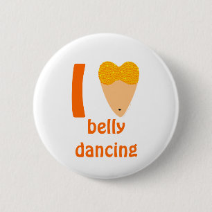 I Liebe Bellydancing Tänzer-Torso (i-Herz) Button