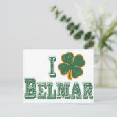 I Liebe Belmar - St. Patrick's Day Postkarte (Stehend Vorderseite)