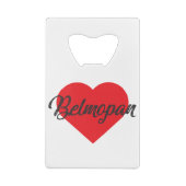 I Liebe Belmopan - Belize Geldbeutel Flaschenöffner (Rückseite)