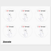 I Liebe Belugas Sticker (Blatt)