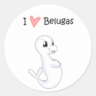 I Liebe Belugas Sticker