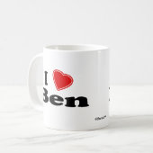 I Liebe Ben Kaffeetasse (Vorderseite Links)