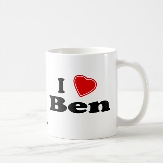 I Liebe Ben Kaffeetasse (Rechts)