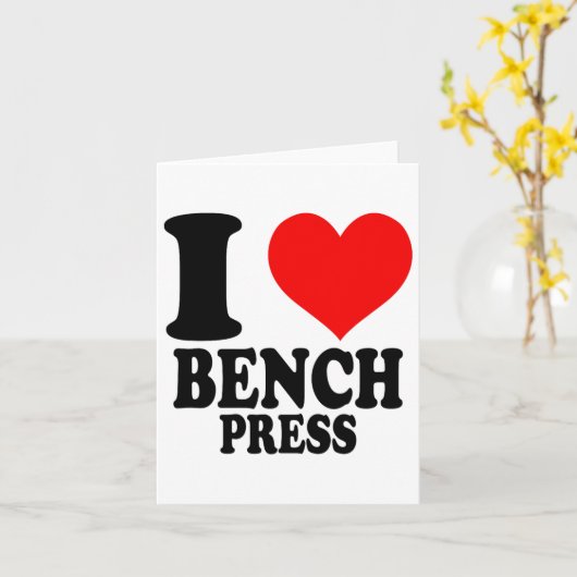 I Liebe Bench Press Karte (Gelbe Blume)