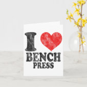I Liebe Bench Press Vintag Karte (Gelbe Blume)