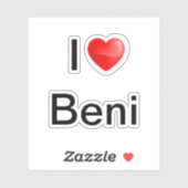 I Liebe Beni Aufkleber (Blatt)