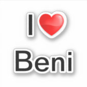 I Liebe Beni Aufkleber (Vorderseite)