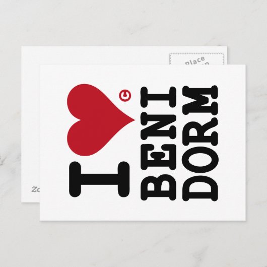 I LIEBE BENIDORM Custom Postal Postkarte (Vorne/Hinten)