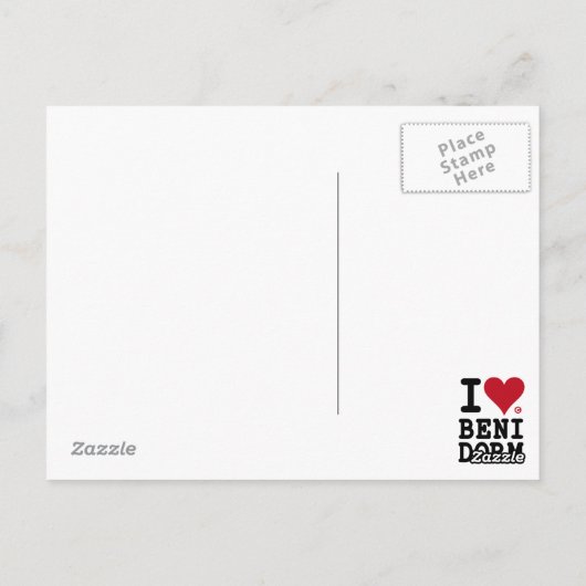 I LIEBE BENIDORM Custom Postal Postkarte (Rückseite)