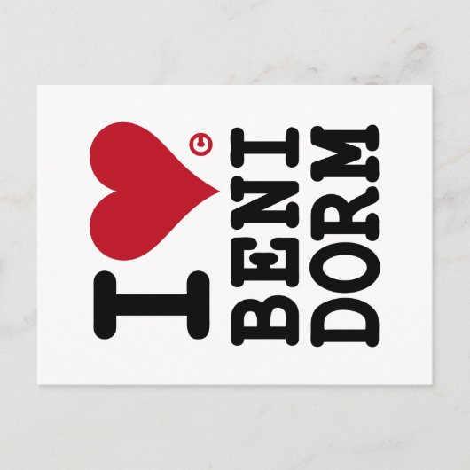 I LIEBE BENIDORM Custom Postal Postkarte (Vorderseite)