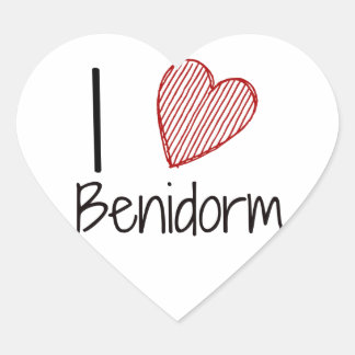 I Liebe Benidorm Herz-Aufkleber