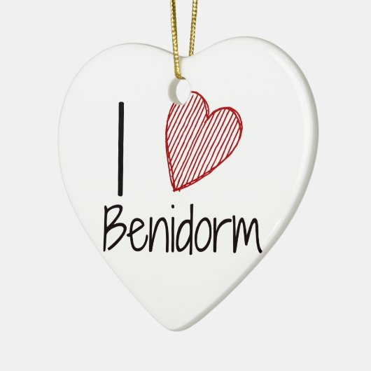 I Liebe Benidorm Keramik Ornament (Links)