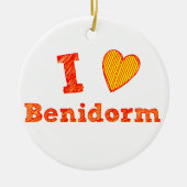 I Liebe Benidorm Keramik Ornament (Vorne)