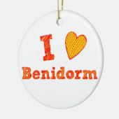 I Liebe Benidorm Keramik Ornament (Links)