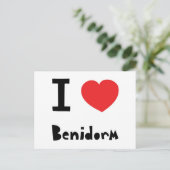 I Liebe Benidorm Postkarte (Stehend Vorderseite)