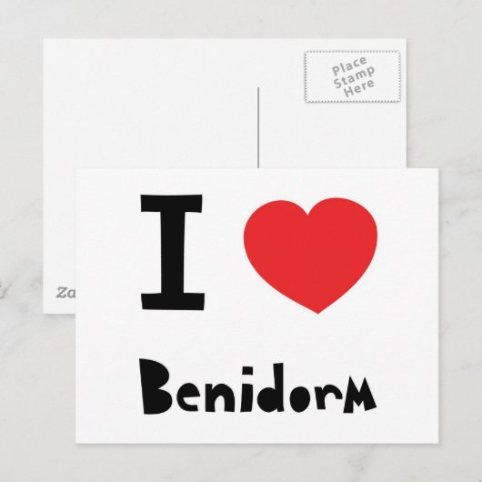 I Liebe Benidorm Postkarte (Vorne/Hinten)