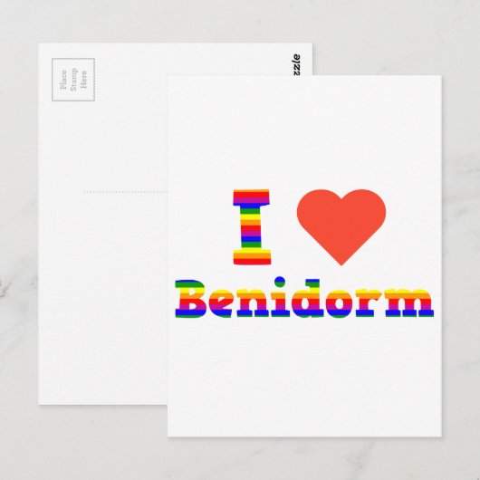 I Liebe Benidorm Postkarte (Vorne/Hinten)