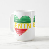 I Liebe Benin, Beninese Herz Kaffeetasse (Vorderseite Links)