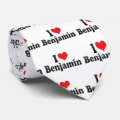 I Liebe Benjamin Krawatte (Gerollt)