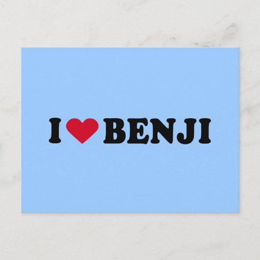 I LIEBE BENJI POSTKARTE (Vorderseite)
