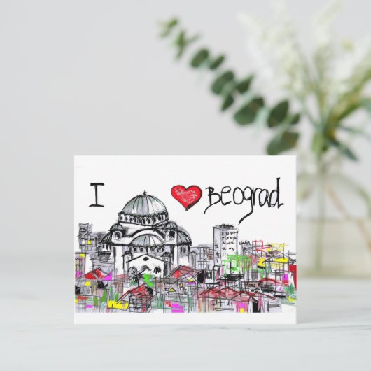 i Liebe beograd1 Postkarte (Stehend Vorderseite)