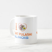 I Liebe-Berg Pulaski, IL Kaffeetasse (Vorderseite Links)