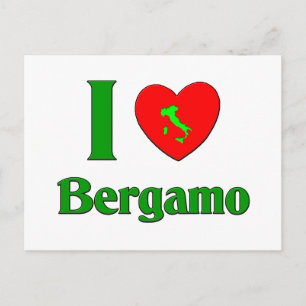 I Liebe Bergamo Italien Postkarte