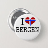 I Liebe Bergen Button (Vorne & Hinten)