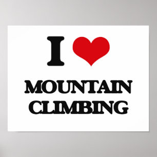 I Liebe Bergsteigen Poster