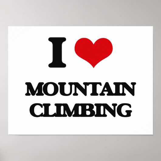 I Liebe Bergsteigen Poster (Vorne)