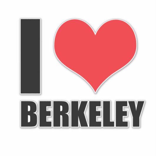 I Liebe Berkeley Aufkleber (Vorderseite)