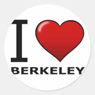 I LIEBE BERKELEY, CA - KALIFORNIEN RUNDER AUFKLEBER