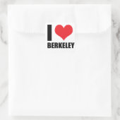 I Liebe Berkeley Quadratischer Aufkleber (Tasche)