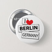I Liebe Berlin Deutschland Button (Vorne & Hinten)
