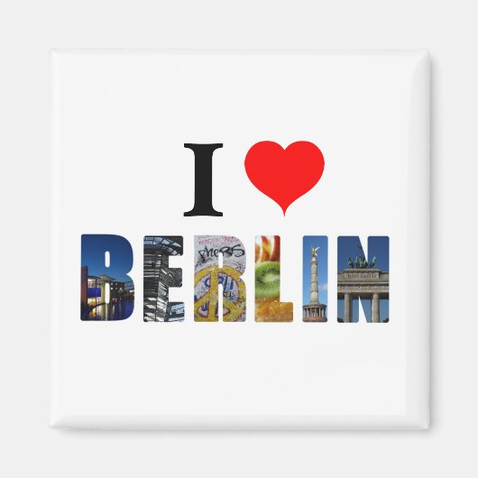 I Liebe Berlin Deutschland Reisen City Foto Magnet (Vorne)