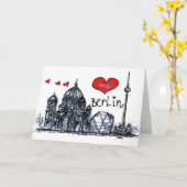 I Liebe Berlin Karte (Gelbe Blume)