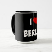 I Liebe Berlin, klassisch schwarz Tasse (Vorderseite Links)