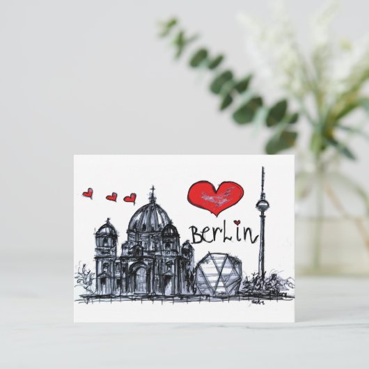 I Liebe Berlin Postkarte (Stehend Vorderseite)