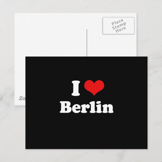 I LIEBE BERLIN POSTKARTE (Vorne/Hinten)