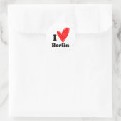 I Liebe Berlin Runder Aufkleber (Tasche)