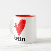 I Liebe Berlin Zwei-Tone-Kaffee-Tasse Zweifarbige Tasse (Vorderseite Links)