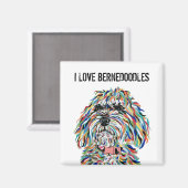 I Liebe Bernedoodles Magnet (Vorderseite/Rückseite)