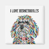 I Liebe Bernedoodles Magnet (Vorne)
