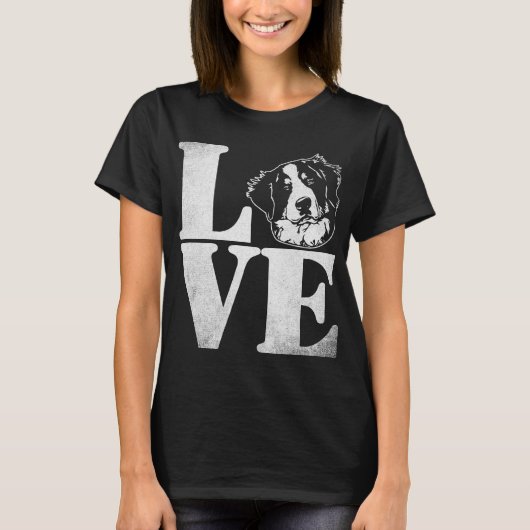 I Liebe Bernese Gebirgshund T-Shirt (Vorderseite)