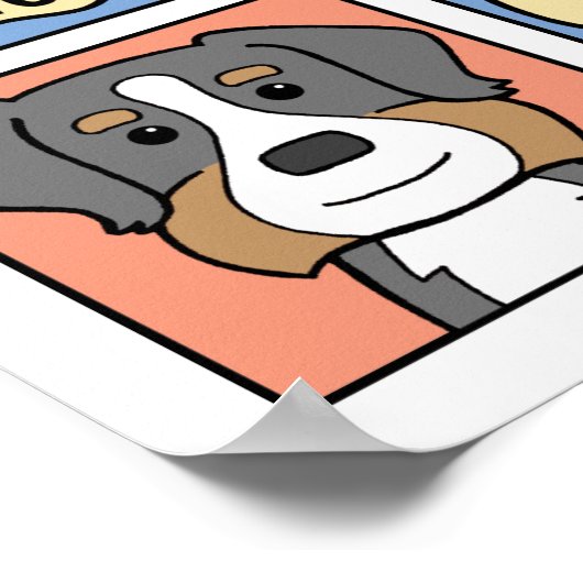 I Liebe Bernese Mountain Hunde Poster (Ecke)