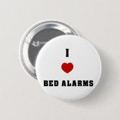 I Liebe-Bett-Warnungen Button (Vorne & Hinten)