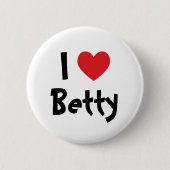 I Liebe Betty Button (Vorderseite)