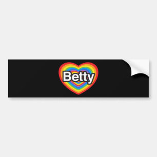 I Liebe Betty. Liebe I Sie Betty. Herz Autoaufkleber