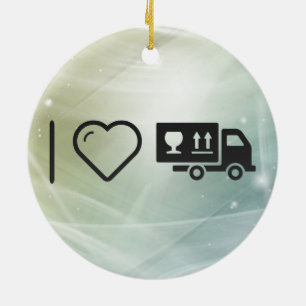 I Liebe-Bewegen Keramik Ornament