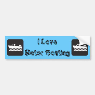 I Liebe-Bewegungsbootfahrt-Autoaufkleber Autoaufkleber